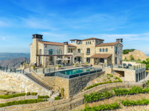 Look inside the $44.5 million Tuscan-style mega villa perched 2,000 feet above Malibu