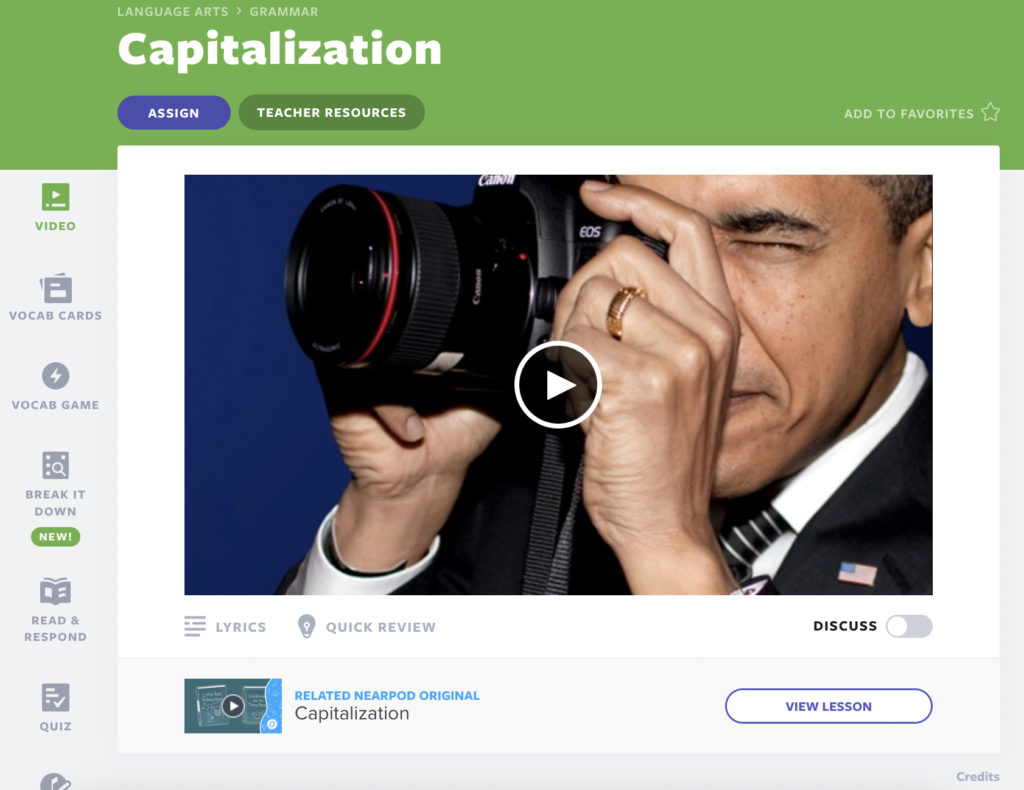 Capitalization educational video song