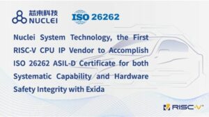 Nuclei, 's werelds eerste RISC-V CPU IP-leverancier, behaalt ISO 26262 ASIL-D-productcertificaat