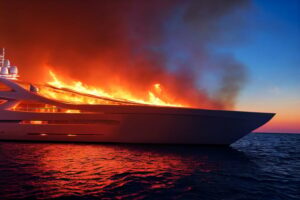 Poker Professional's 88-Foot Luxury Yacht Up in Flames