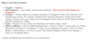 Singapurski Czerwony Krzyż wykorzystuje kryptowalutę do darowizn