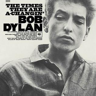 An image of the abum art of Bob Dylan's song "The times they are a changin."