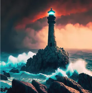 Adobe Express generated an image of a lighthouse