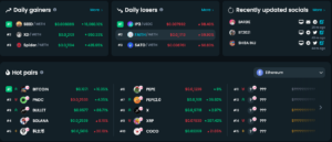 Top Trending Crypto Coins on DEXTools - Golem, Pepe 2.0, X