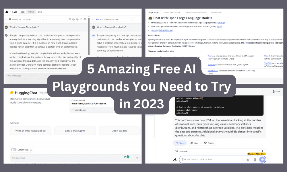 5 Amazing & Free LLMs Playgrounds You Need to Try in 2023 - KDnuggets