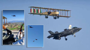 All You Need To Know About The Epic Formation Of A Caproni Ca.3 Replica And An F-35B