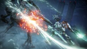 PvP Armored Core 6 berevolusi menjadi bentuk aslinya saat pemain menjatuhkan senjata dan pertarungan tinju ke soundtrack Metal Gear Rising: Revengeance