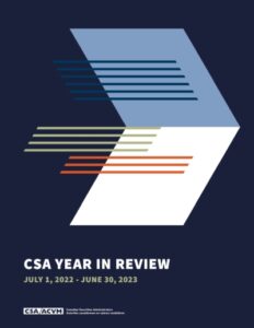 CSA-udgivelsesrapport 'Year in Review', der slutter den 30. juni 2023