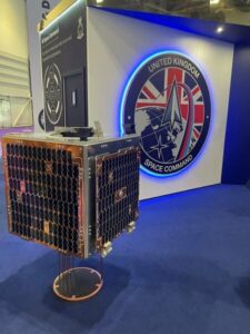 DSEI 2023: UK Space Command displays Tyche satellite mock-up