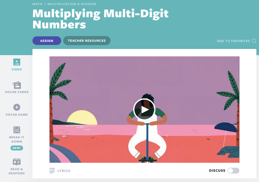 Multiplying Multi-Digit Numbers song for kids