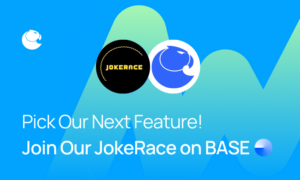 Base의 농담 경주에서 Aragon App의 다음 기능을 선택하는 데 도움을 주세요.
