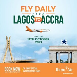 Ibom Air aloittaa päivittäiset lennot Lagosista Accraan