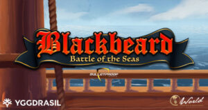 Bli med Yggdrasil og Bulletproof Gaming i Sea Battle i deres nyeste spilleautomat Blackbeard Battle of the Seas