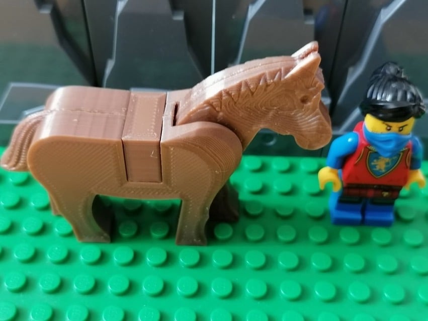 LEGO-kompatibel ride- og bevegelig hest #3DTursdag #3DPutskrift