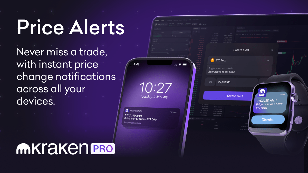 Now live: Price Alerts on Kraken Pro