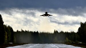 RAF Typhoon Jet Operates From Finnish Road Strip For The First Time Ever