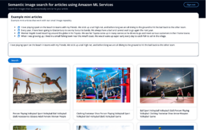 Pesquisa semântica de imagens para artigos usando Amazon Rekognition, modelos básicos do Amazon SageMaker e Amazon OpenSearch Service | Amazon Web Services