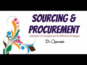 Sourcing and Procurement in Supply Chain Management.