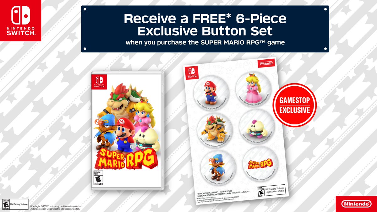 Super Mario RPG pre-order bonus GameStop
