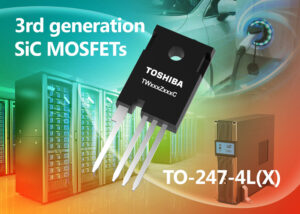 Toshiba lança MOSFETs SiC de terceira geração com perdas de comutação reduzidas