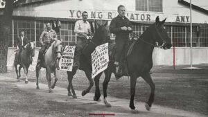 UAW Workers Once Used Horses On The Picket Line, Historical Photos Show