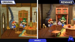 วิดีโอ: Paper Mario: การเปรียบเทียบสวิตช์ประตูพันปีกับกราฟิก GameCube