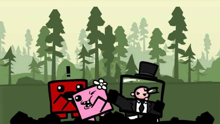 Super Meat Boy Girlfriend Getting Punched By Bad Guy