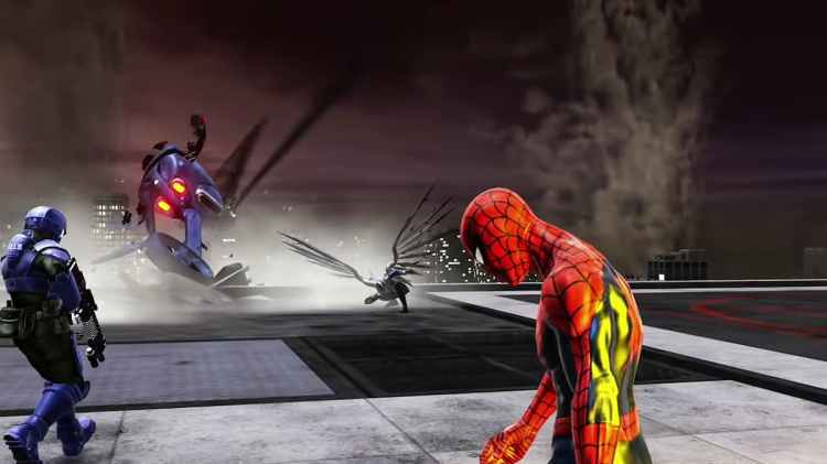 Spider Man Web Of Shadows Walking Near Villian Chaos
