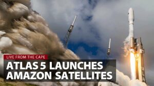 يطلق صاروخ أطلس 5 أول أقمار كويبر الصناعية لشركة أمازون من كيب كانافيرال
