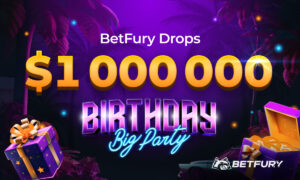 BetFury는 1,000,000주년 기념으로 $4를 인하했습니다.