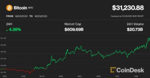 Bitcoin se dvigne nad 31 tisoč dolarjev, pri čemer pozicioniranje opcij kaže, da mora cena še teči