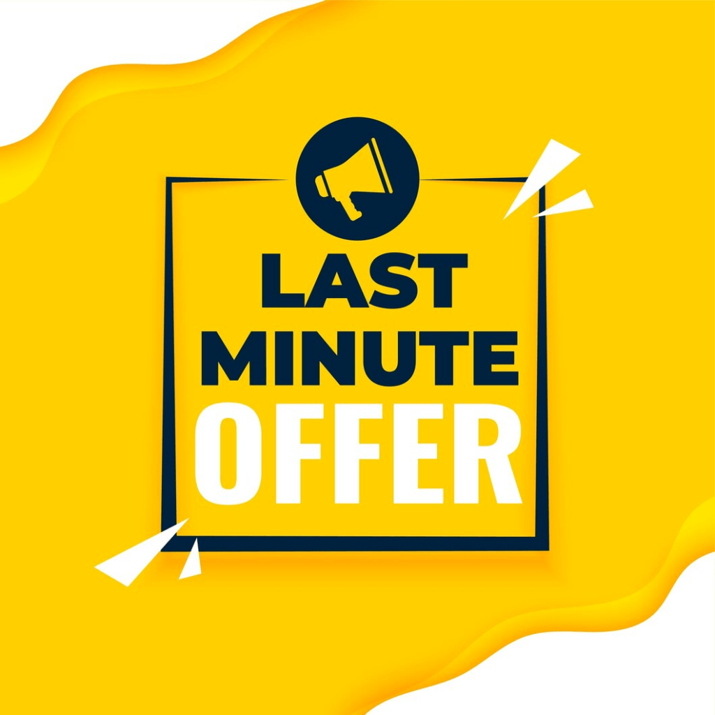 an ad for "last minute offer" creating false urgency which is a type of dark pattern. 