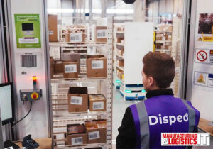 Placówka logistyczna DISPEO w Evreux wykorzystuje robotykę SCALLOG Goods to Person do sprawnej, dostosowanej do indywidualnych potrzeb logistyki wielozadaniowej