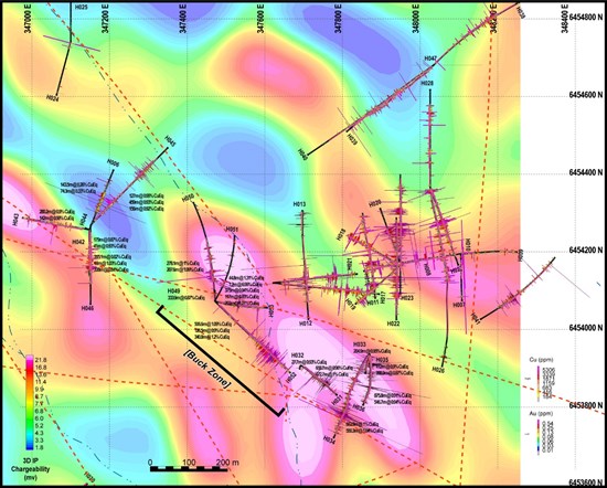 Cannot view this image? Visit: https://platoaistream.com/wp-content/uploads/2023/10/drill-hole-assays-in-the-newly-discovered-buck-zone-connects-the-west-lisle-zone-to-main-lisle-deposit-1.jpg