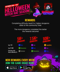 Earn Witch Hats in Rogue Nation Halloween Event - Play to Earn