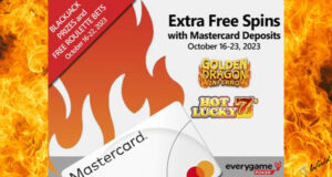 EveryGame Poker винагороджує 30 безкоштовних обертань для гравців, які роблять депозити за допомогою Mastercard
