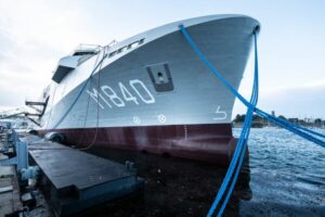 Vízre bocsátották az első új MCM hajót a holland haditengerészet számára