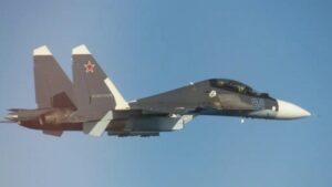 Aquí está uno de los dos Su-30 rusos interceptados por F-35 italianos desplegados en Polonia