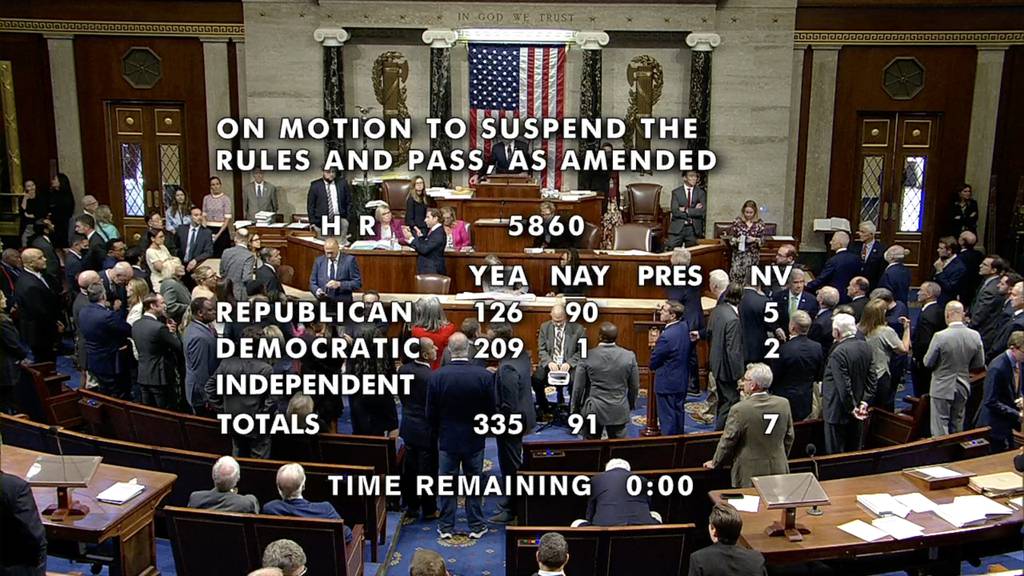 众议院通过一项为期 45 天的资助计划，并在时钟滴答作响时将其发送给参议院