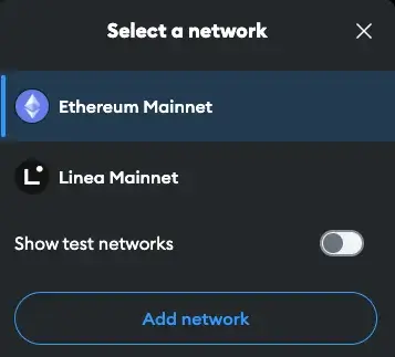 Click on Add Network