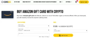 Como comprar vales-presente da Amazon com criptografia?
