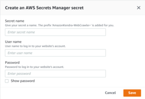 Indexe seu conteúdo rastreado na Web usando o novo Web Crawler para Amazon Kendra | Amazon Web Services
