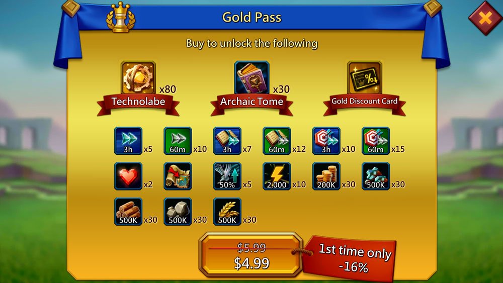 Gold Pass for Kingdom Labors