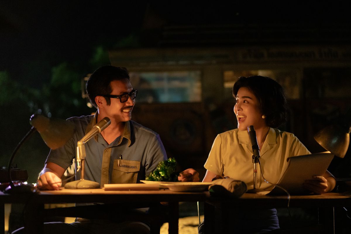 (L to R) Sukollawat Kanaros as Manit and Nuengthida Sophon as Rueangkhae in Once Upon a Star.