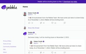 Pebble, «вбивця Twitter» для соціальних мереж, раптово припиняє роботу та закривається через 10 місяців – TechStartups