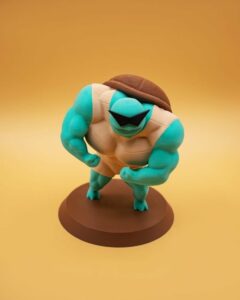 Squirtle Musculoso #3DThursday #3DPprinting
