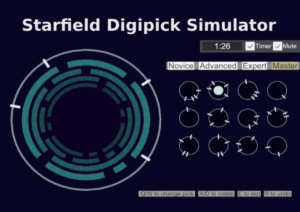 Starfield 的 digipick 迷你游戏现已作为粉丝制作的浏览器游戏推出