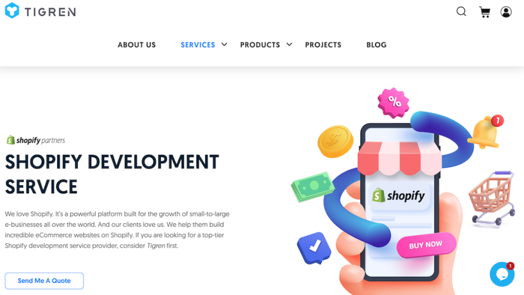 Agenția de dezvoltare Tigren Shopify Plus
