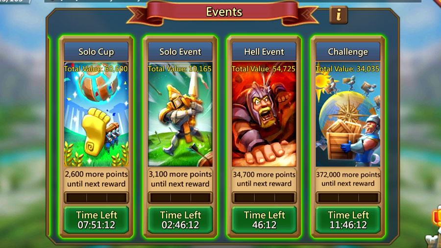 Solo Hell Challenge Events
