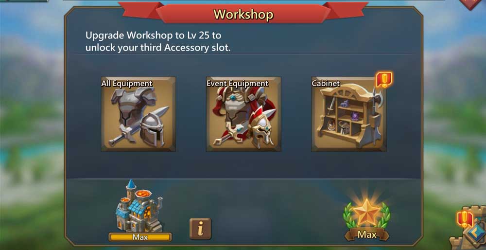 Workshop Lords Mobile Gear